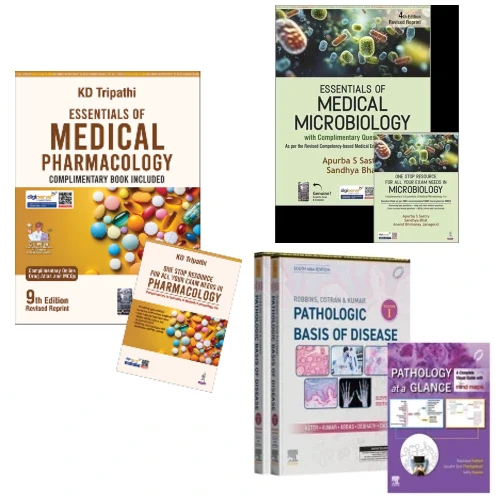 robkdtmas 2nd Year MBBS Combo Textbooks (Robbins Pathology , Pharmacology KDt, Apurba Sastry Microbiology)