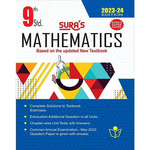 9th Sura's Mathematics Guide Based on New Syllabus 2023-2024 (English).