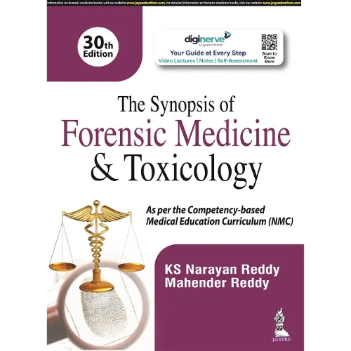 The Synopsis of Forensic Medicine & Toxicology By KS Narayan Reddy