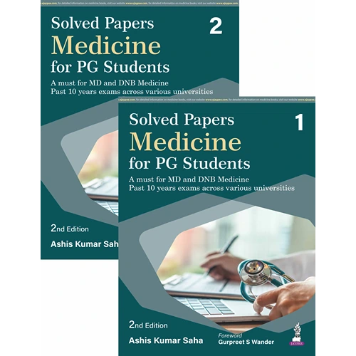 9789372024166 Solved Papers Medicine for PG Students (2 Volumes) by Ashis Kumar Saha, 2nd Edition