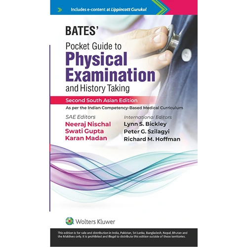 Bates' Pocket Guide to Physical Examination and History Taking 2nd South Asia Edition 2023 by Neeraj Nischal