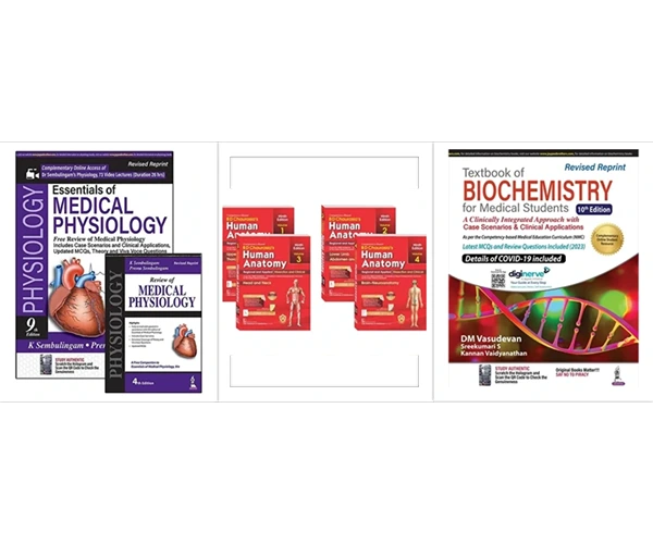 1st Year MBBS Combo of 3 Textbooks
