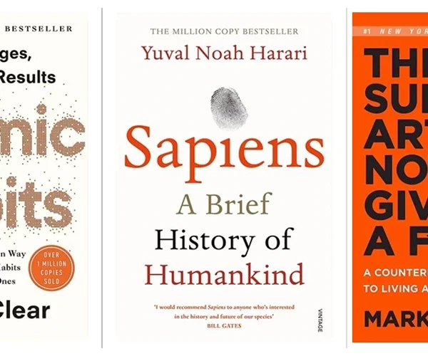 Atomic Habits, Sapiens and The Subtle Art of Not Giving A Fuck (Self Help Books Combo)