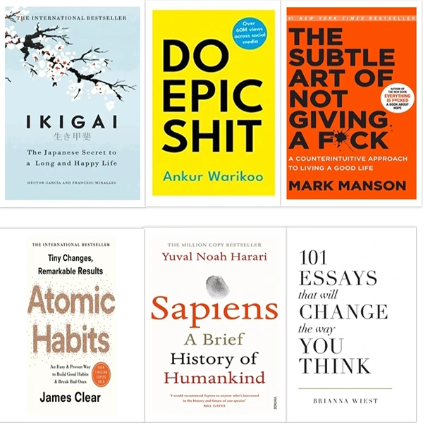 Self help books to read (BOOKS COMBO OF 6)