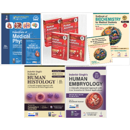 1st Year MBBS Combo of 5 Textbooks