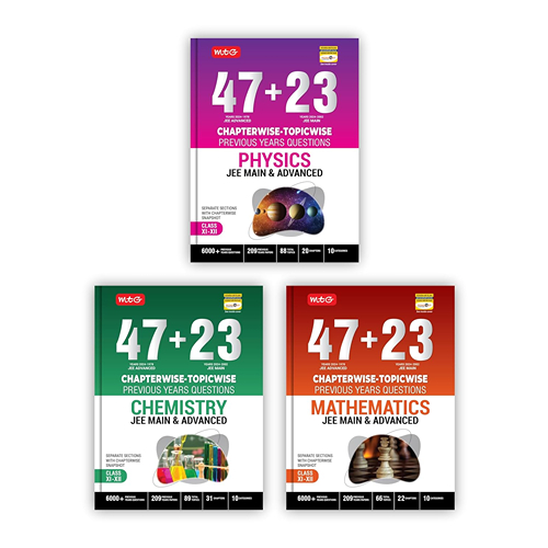 MTG 47 + 23 Years JEE Main and IIT JEE Advanced Physics, Chemistry and Maths of 3 Books
