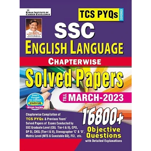 SSC TCS PYQs English Language Chapterwise Solved Papers, 2023