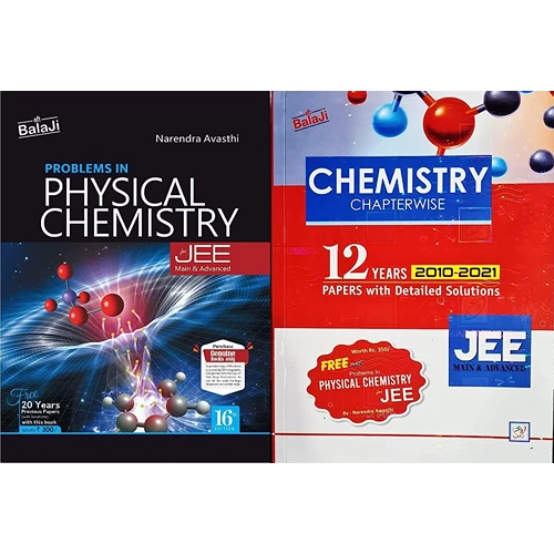 Narendra Avasthi - Problems in Physical Chemistry for JEE Main & Advanced + 12 Years Chemistry Chapterwise Paper Solutions - Set of 2 Books