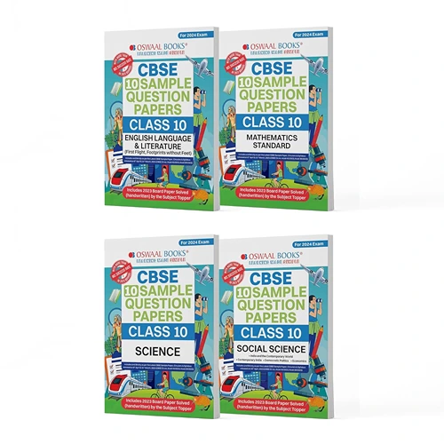 Oswaal CBSE Sample Question Papers Class 10 English, Science, Social & Maths (Set of 4 Books) 2023-24