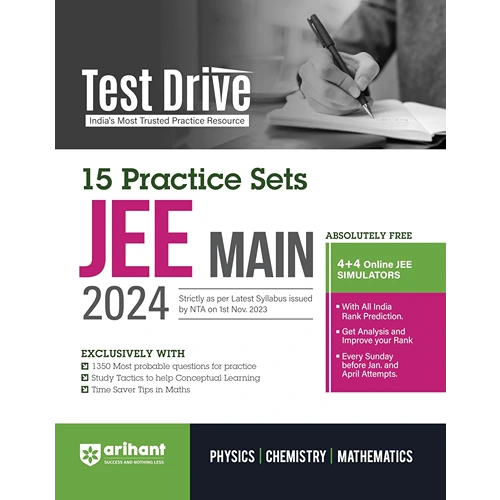 Arihant Test Drive 15 Practice Sets For NTA JEE Main 2024 (Physics, Chemistry, Mathematics) by Rahul Kumar