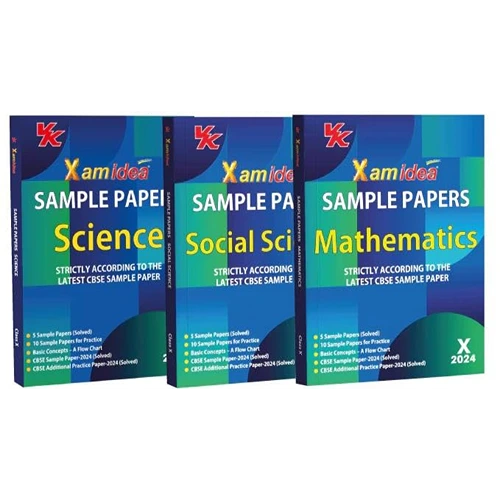 Xam Idea Class 10 Sample Papers Set Of 3 Books (Science, Social Science, Mathematics) For 2024 Board Exam