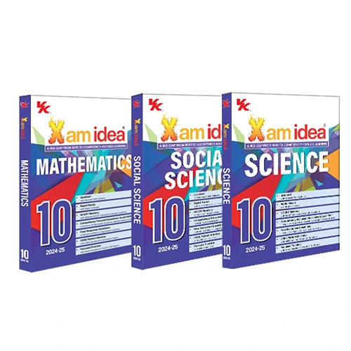 Xam idea Class 10 CBSE Set of 3 (Science, Social & Mathematics) Books, Chapterwise Question Bank, 2023-24. 