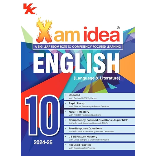 Xam idea Class 10 CBSE&nbsp;English (Language & Literature) Chapterwise Question Bank Based on Revised CBSE Syllabus, NCERT Questions Included (2024-25)