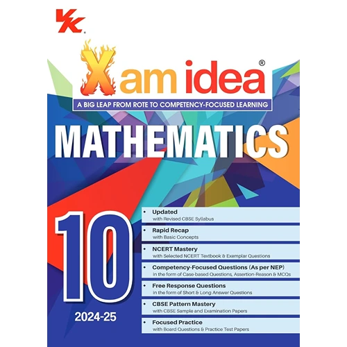 Xam idea Class 10 CBSE Mathematics Chapterwise Question Bank Based on Revised CBSE Syllabus, NCERT Questions Included (2024-25)&nbsp;