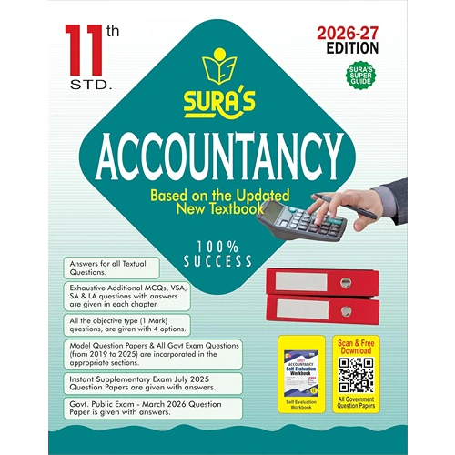 SURA`S 11th Standard Accountancy Exam Guide in English Medium 2026-27