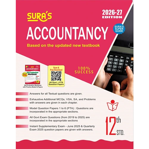 SURA`S 12th Standard Accountancy Guide in English Medium 2026-27