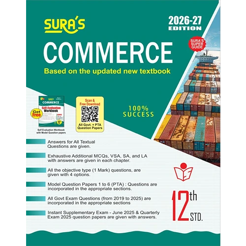 SURA`S 12th Standard Commerce Guide English Medium 2026-27