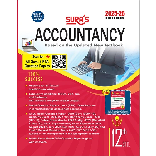 SURA`S 12th Standard Accountancy Guide in English Medium 2025-26