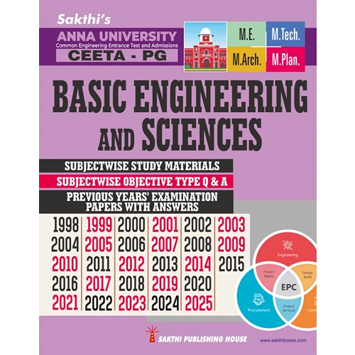 CEETA-PG Basic Engineering and Sciences Subjectwise Study Materials & Previous Years Examination Solved Papers 2026 (English)