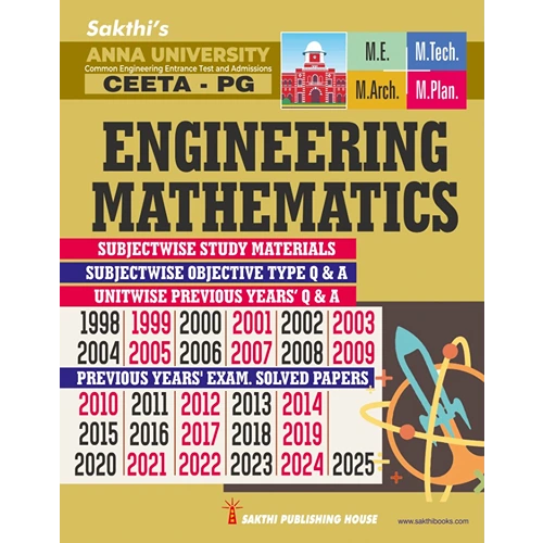 CEETA-PG Engineering Mathematics Subjectwise Study Material and Previous Years Solved Papers 2026 (English)