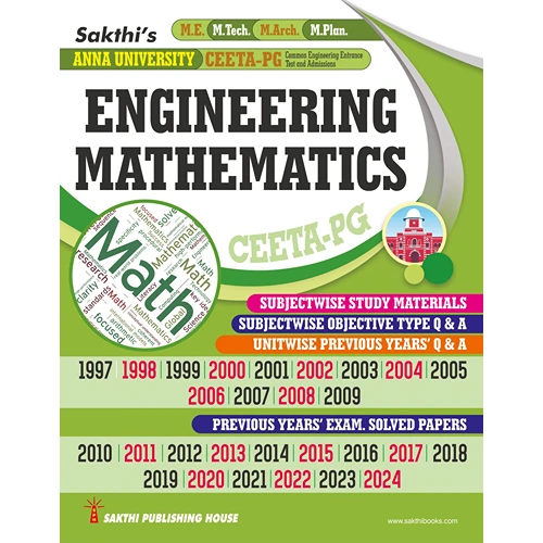 CEETA-PG Engineering Mathematics Subjectwise Study Material and Previous Years Solved Papers 2025 (English)