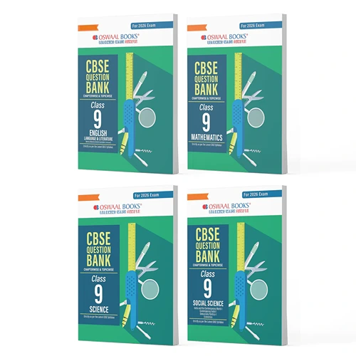 Oswaal CBSE Question Bank Class 9 Set of 4 Books 2025-26 (English, Mathematics, Science & Social Science)