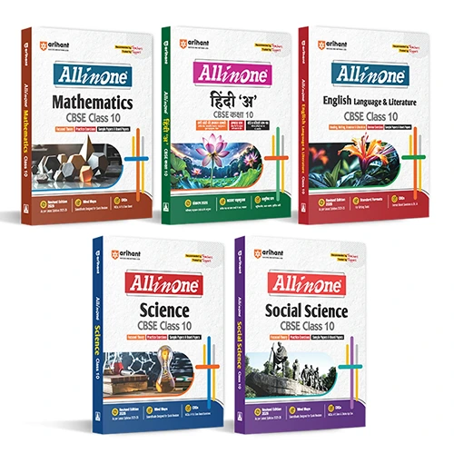 All In One Combo Class 10 (Mathematics, Hindi 'A', English Language & Literature, Science and Social Science) for CBSE Exam 2025 – 26 (Set of 5 Books)