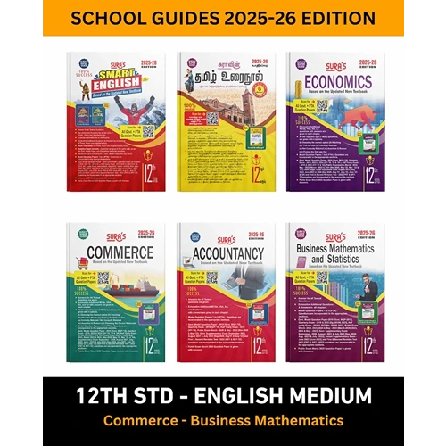 SURAS 12th Std All subjects Guide for Accountancy with Business Mathematics Stream Students (English Medium) 2025-26