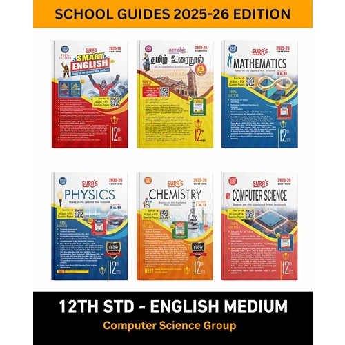 SURAS 12th Std All subjects Guide for Computer Science with Mathematics Stream Students (English Medium) 2025-26