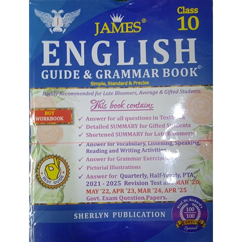 10th James English Guide with Work Book (Based On the New Syllabus 2025-2026)