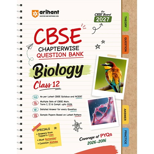 clipboard (21) Arihant CBSE Biology Class 12 Chapterwise Question Bank 2027 | PYQs, Revision Theory & Sample Papers - Image 1